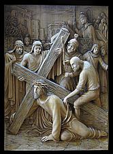 Via Dolorosa - Stations Of The Cross - high relief, wood carving