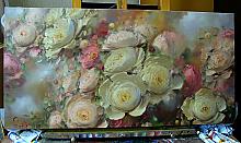 Flowers - oil, canvas