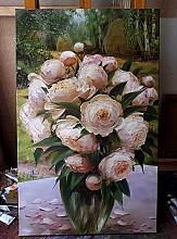 Peonies - oil, canvas