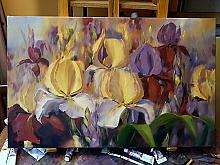 Irises - oil, canvas