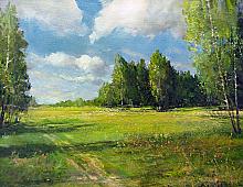 Mushroom Forest Outliers In Omsk Region, Russia - oil, canvas
