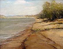 Left Bank Of The Irtysh River. Omsk region, Russia - oil, canvas