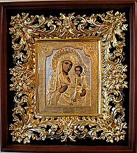 Panagia Portaitissa-God Mother Of Iver - hand carved and hand painted wooden icon