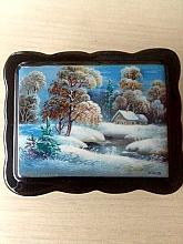 Russian Winter - box, Fedoskino lacquer painting technique