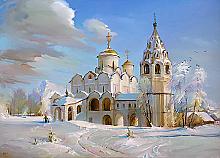 Suzdal. Pokrov Cathedral - oil, canvas