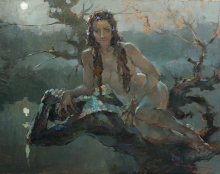 Rusalka - Mermaid - oil, canvas