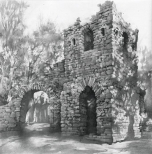 Ruins In Tsaritsino - paper, pencil