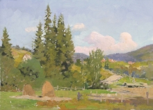 A Landscape In The Vicinity Of Polyanitsa - oil, canvas