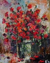Spring Poppies - oil, canvas
