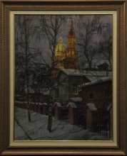 Kadashevskaya Sloboda - carton, pastel, gouache, acrylic