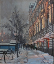 Anticipation Of Christmas - oil, canvas