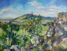 View Of Kachkanar Mountain From Zhukov Kamen - oil, canvas