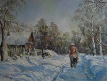 Winter Morning - oil, canvas