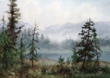 Landscape 8 - paper, watercolors