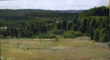 Forest At The City Of Vladimir - oil, canvas