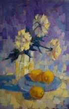 Still Life With Lemons - oil, canvas