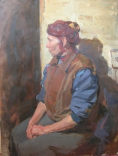 Portrait Of Mother - oil, canvas