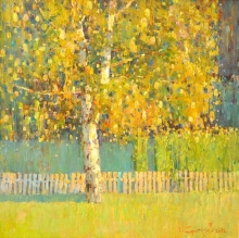 Birch-tree - oil, canvas