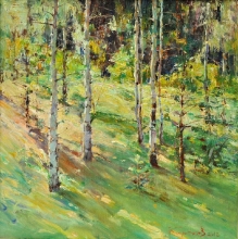 Birch-trees - oil, canvas