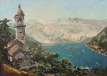 Over the Kotor Bay - oil, canvas