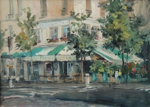 Morning Cafe, Paris - oil, canvas