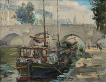 Yachts. Paris - oil, canvas