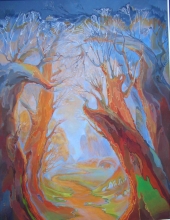 Mysteries Of The Enchanted Forest - oil, canvas, 3D contour