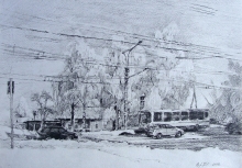 Streets Of Old Saransk 1 - paper, pencil