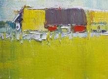 Houses - oil, canvas on the frame
