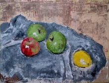 Lemon And Apples - oil, canvas