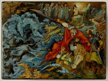 The Lord Of The Rings - a box: papier-mache, egg tempera, gold leaf, lacquer