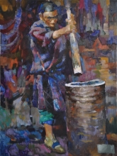 Miao Village - oil, canvas