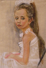 Young Lady - pastel, paper