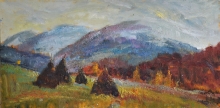 The Carpathians-1, polyptych - oil, canavs
