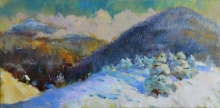 The Carpathians-5, polyptych - oil, canavs