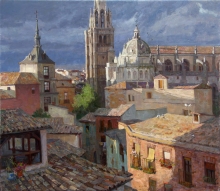 Toledo - oil, canvas