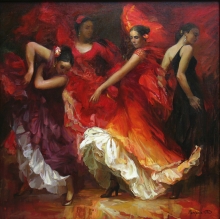 Flamenco - oil, canvas