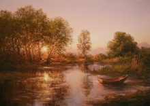 River Of The Childhood - oil, canvas