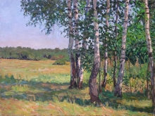 Birch Trees - oil, canvas
