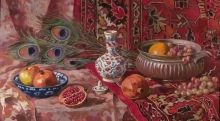 Oriental Still Life - oil, canvas