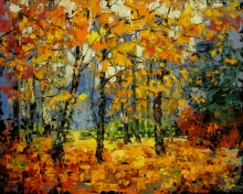 Autumn - oil, canvas, palette knife