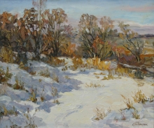 Winter Sketch - oil, canvas
