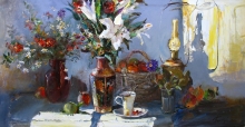 Still LIfe With Lilies - oil, canvas