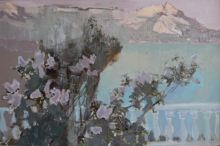Evening. Lilac In Batiliman - oil, canvas