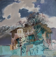 House Under The Old Fig Tree - oil, canvas