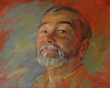 Self-portrait - oil, canvas