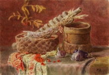 The Country Still Life - paper, aquarelle