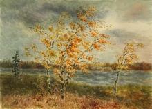 The Autumn Wind - paper, aquarelle