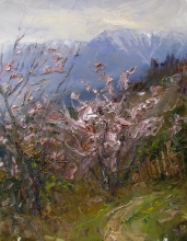 Blossoming Almond - oil, canvas
