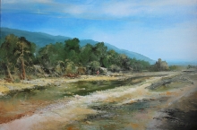 The Valley Of The River Pshada - oil, canvas